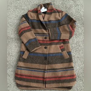 *BRAND NEW* Banana Republic Striped Shawl Collar Coat, size M